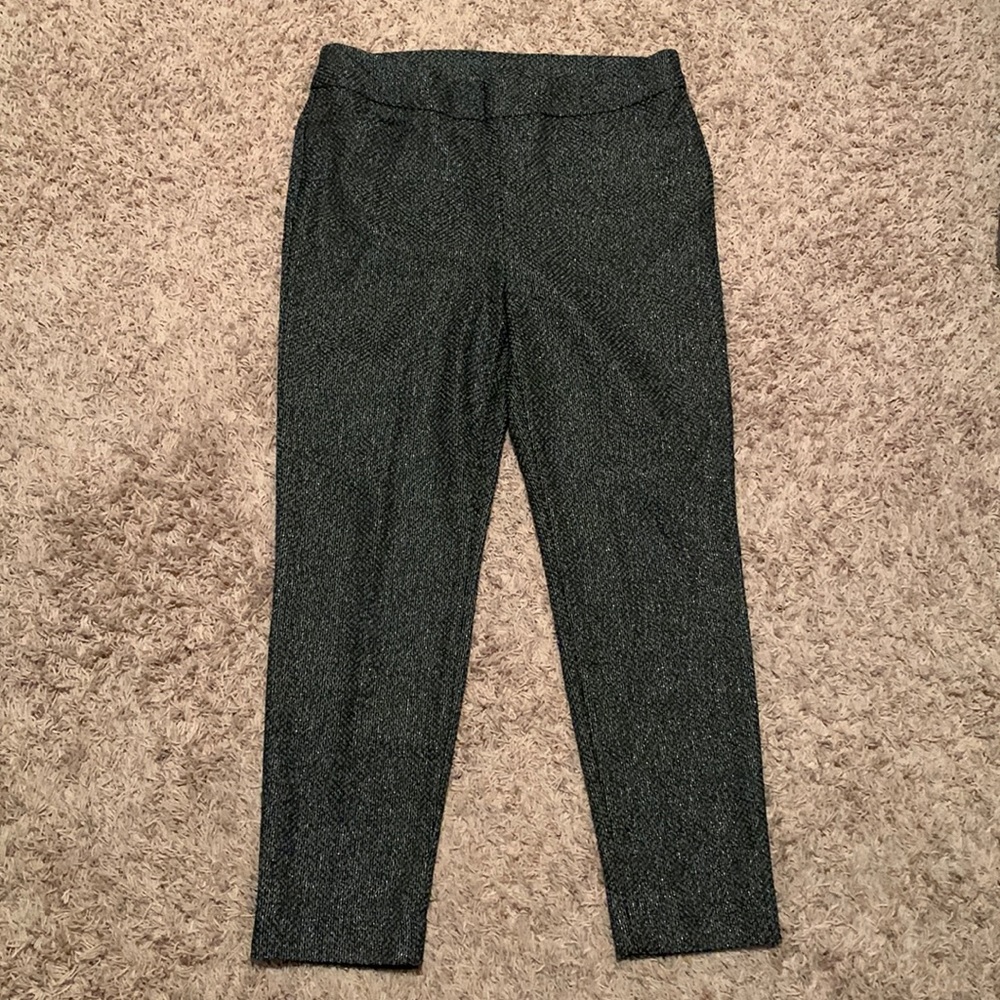 Chico’s dress pants/trousers. Size 2R(US size12R)Black, gray with silver shimmer